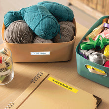 Charger l'image dans la galerie, BROTHER 12MM BTAG631 Ribbon Black on Yellow