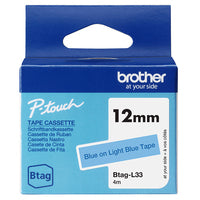 Charger l'image dans la galerie, BROTHER 12MM BTAGL33 Ribbon Blue on Light Blue