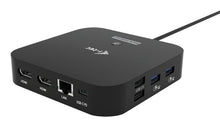Charger l'image dans la galerie, I-TEC USB-C Dual HDMI DS 2x HDMI 1x GLAN 2x USB-A 3.2 2x USB 2.0 1x USB-C Gen2 1x USB-C Gen1 1x Audio/Mic Jack 1x 100W USB-C PD