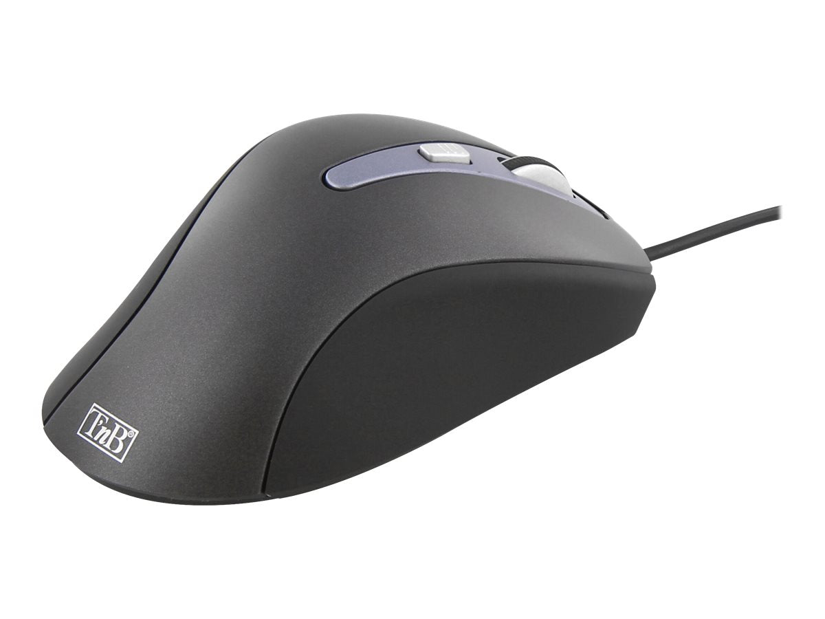 TNB Office Wired Mouse Black Ultra Comfortable Curved Shape Allowing To Perfectly Fit The Shape Of The Hand Pleasant Grip