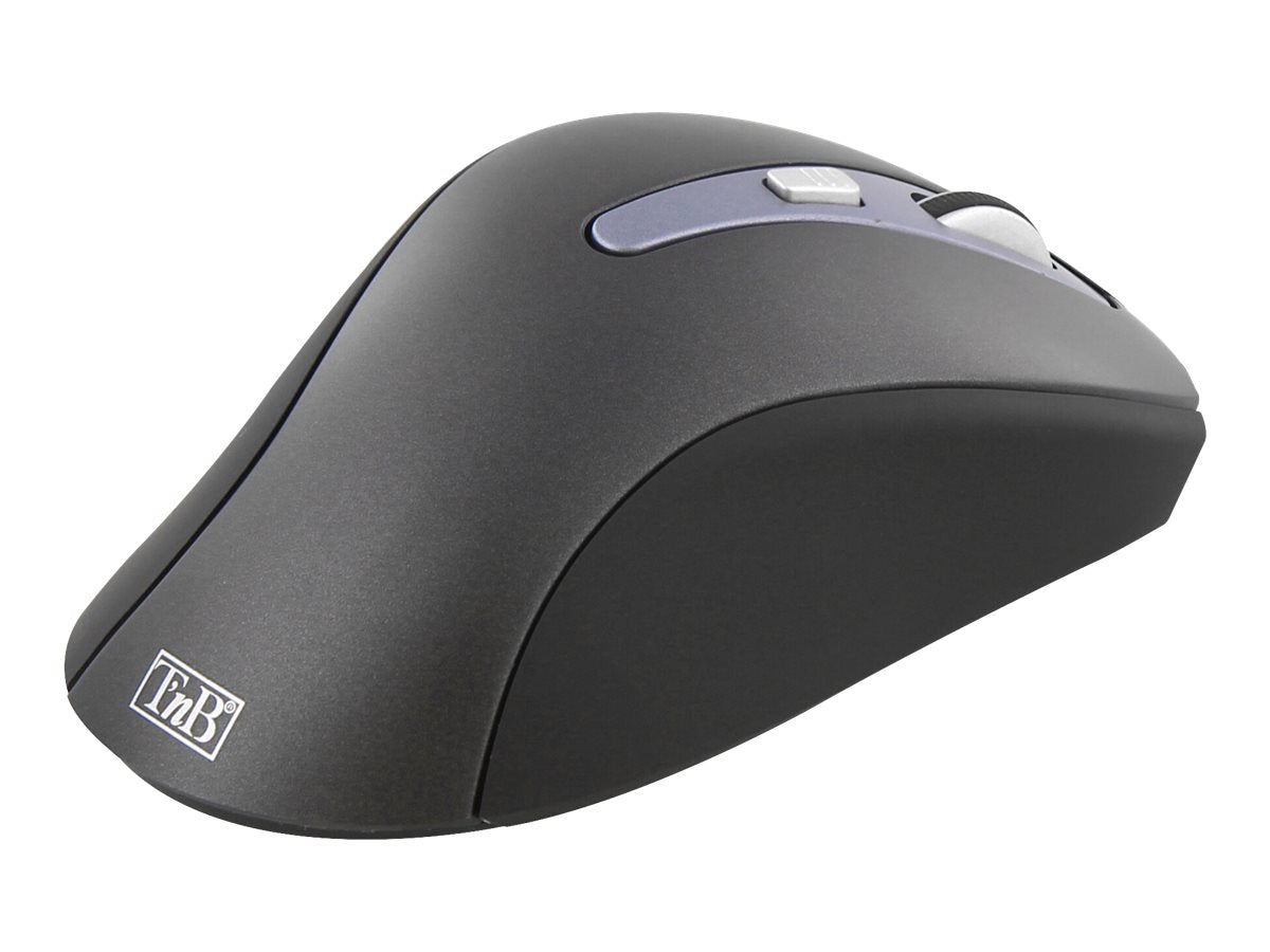 TNB Office Wireless Mouse Black Ultra Comfortable Curved Shape Allowing To Perfectly Fit The Shape Of The Hand Pleasant Grip