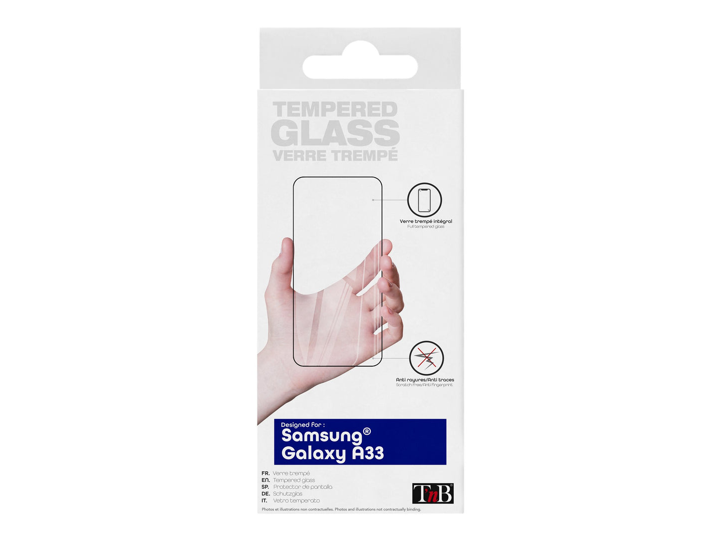 TNB Full Tempered Glass Protection For Samsung Galaxy A33 Transparent
