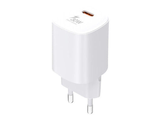 URBAN FACTORY POWER 30 Watts USB-C MAINS CHARGER EU WHITE