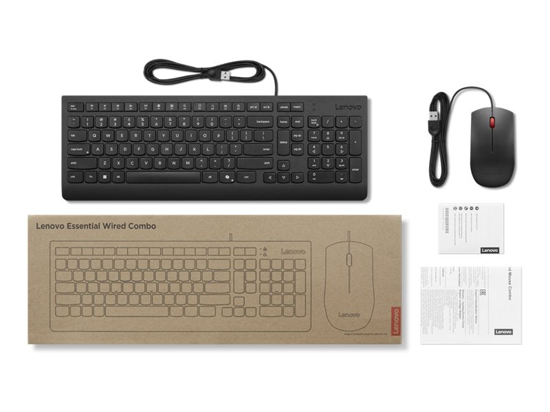 LENOVO Essential Wired Combo Keyboard & Mouse French (FR)