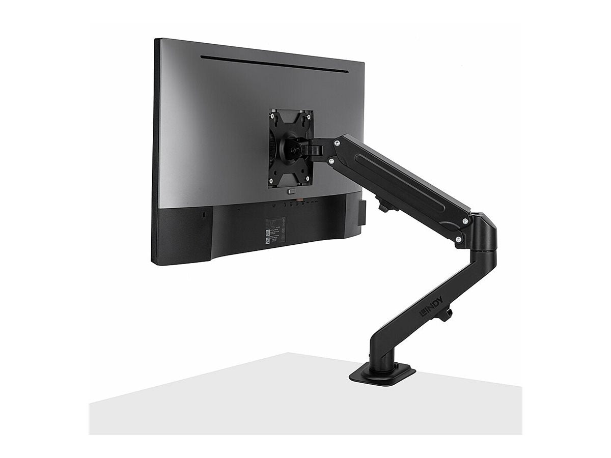 LINDY Single Mount Desktop Gas Spring Arm - Black