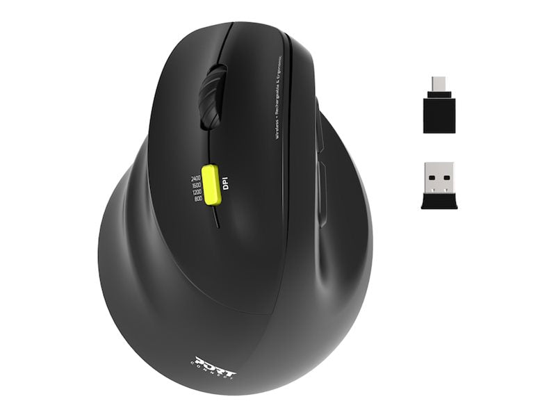 PORT DESIGNS Mouse Ergonomic Rechargeable Bluetooth Left Hand