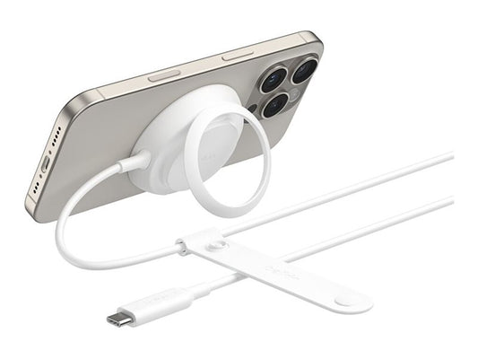 BELKIN BELKIN UltraCharge 25w Qi2 Pad with kickstand White