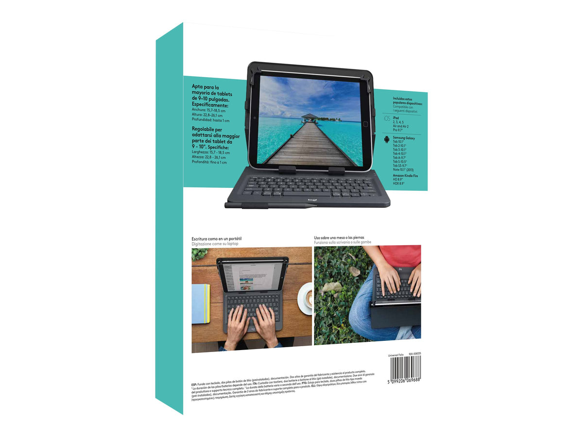 LOGITECH Universal Folio with integrated keyboard for 23 - 25,5cm / 9-10 inch tablets (FRA)