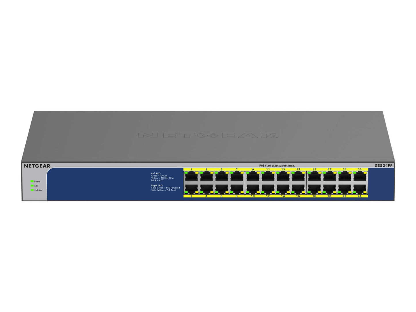 NETGEAR 24PT GIGE UNMNGED SWTCH W/ POE++