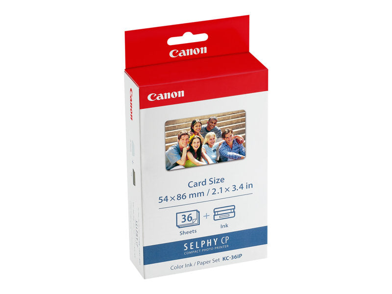 CANON KC-36IP photo  papier inkjet 54x86mm 36 feuilles pack de 10 with color ink cartouche for CP-100
