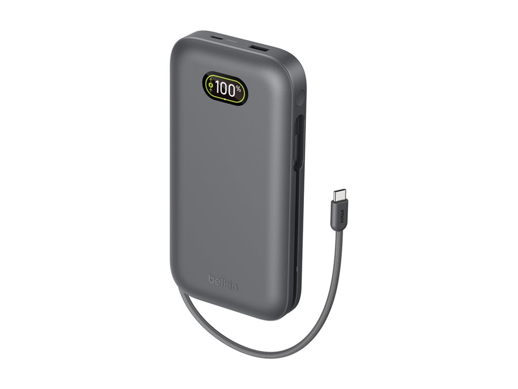 BELKIN BoostCharge 27k 240wPD Power Bank with Integrated cable and digital display