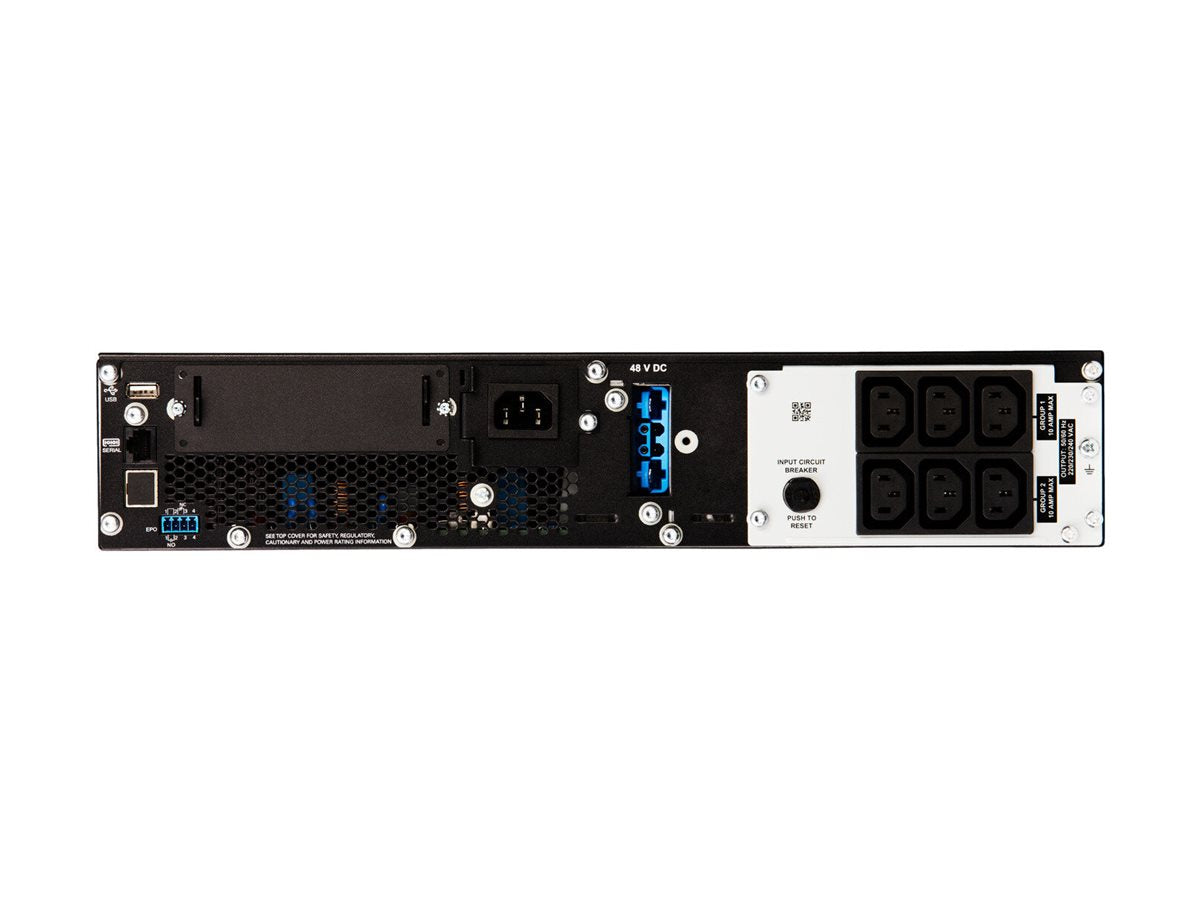 APC APC Smart-UPS SRT 1000VA UPS rack-mountable / external AC 230V 1000Watt 1000VA RS-232 USB output connectors 6 PFC Black