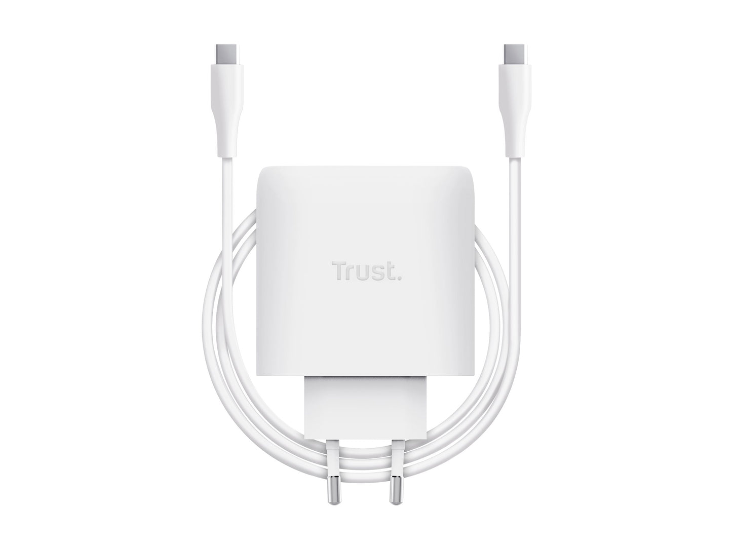 TRUST TRUST Chargeur MAXO USB 65 watts GAN 4 ports 3 USB-C + 1 USB-A + câble blanc