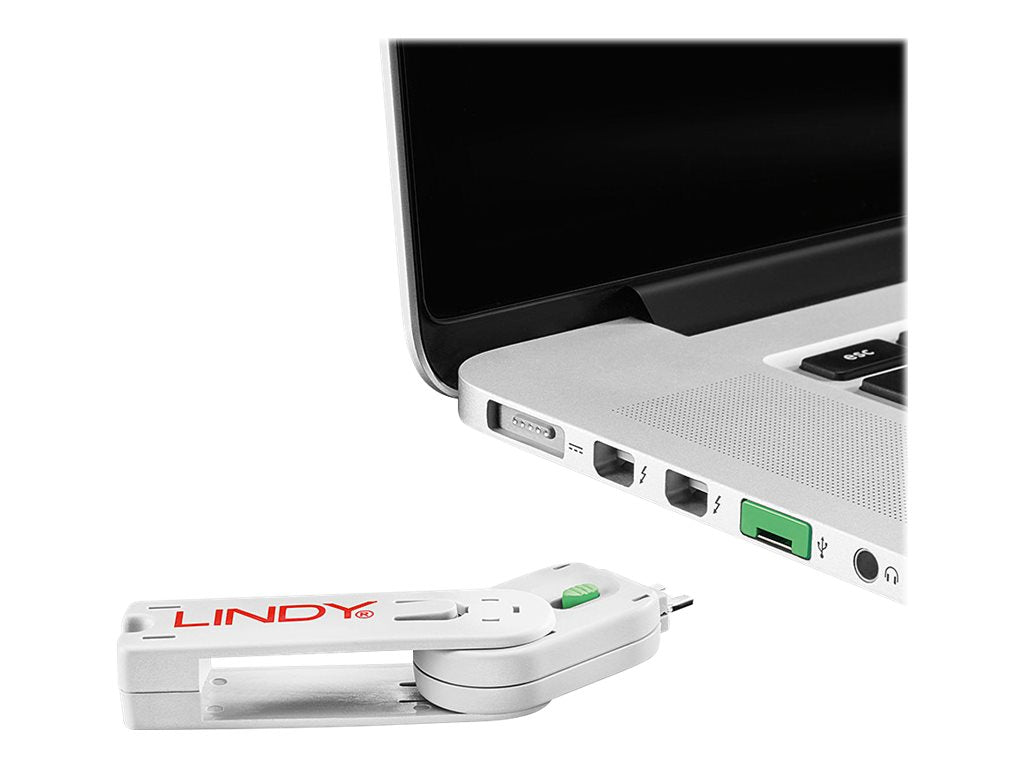 LINDY LINDY Clé USB et 4 bloqueurs de ports USB Vert