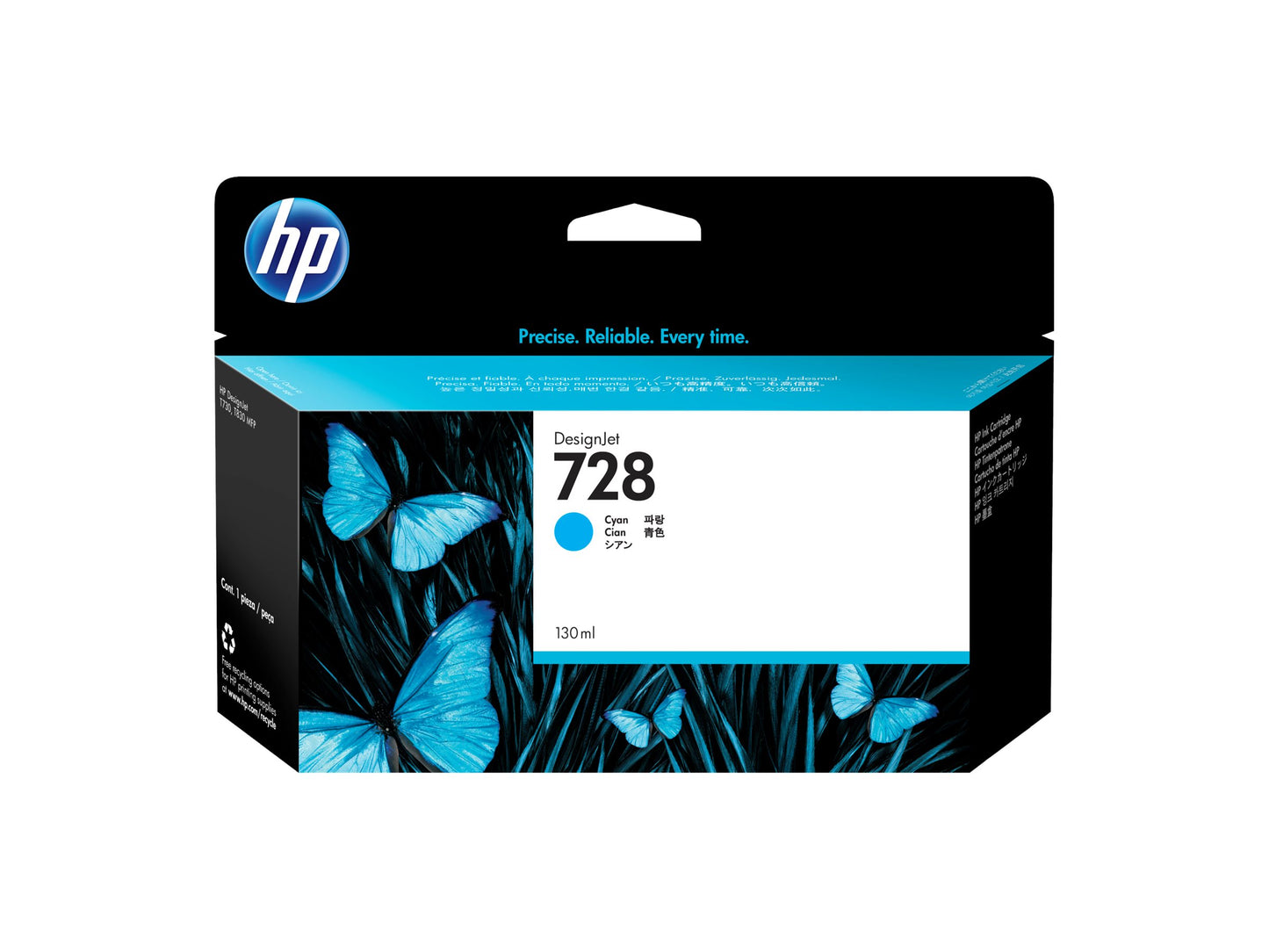 HP 728 original 130-ml Cyan Ink cartridge F9J67A