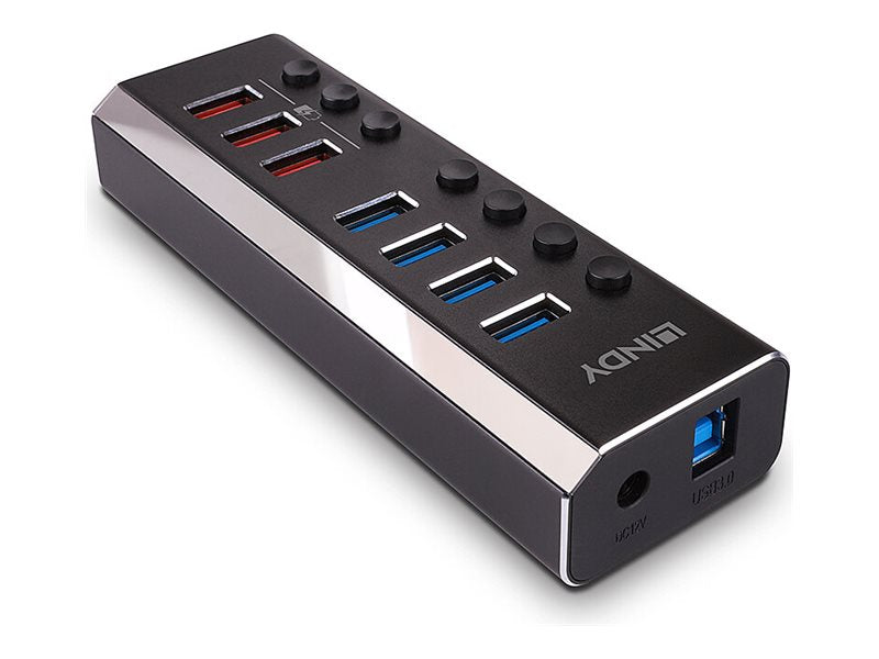 LINDY LINDY 4 Port USB 3.0 Hub with 3 Quick Charge 3.0 Ports