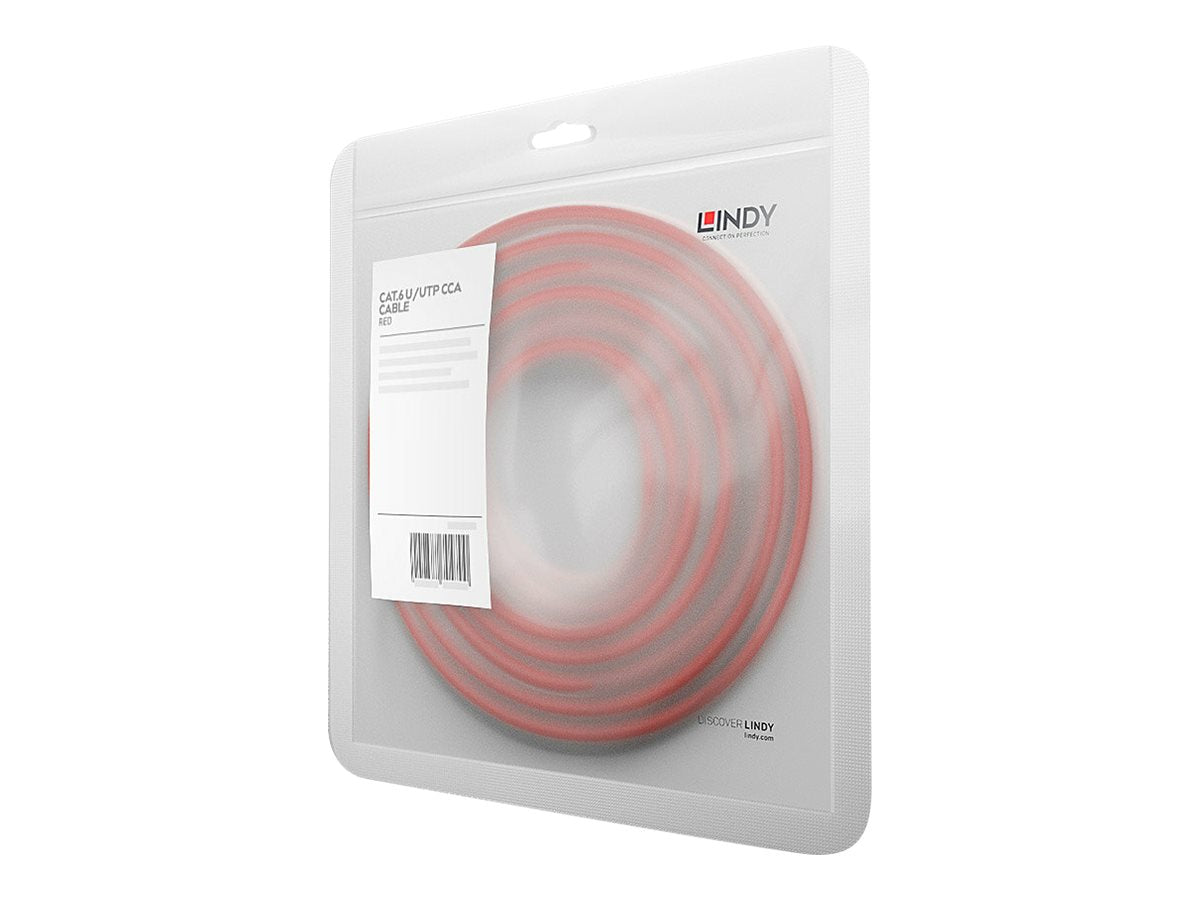 LINDY Basic Cat.6 U/UTP Cable Red 1m