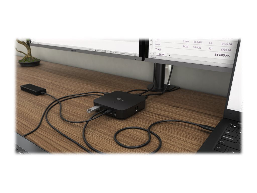 I-TEC I-TEC USB-C Dual Display MST DS 2xDP 1xGLAN 3xUSB 3.1 2xUSB 2.0 1xUSB-C-DatA 1xAudio/Mic Jack 1x100W USB-C PD + Charger 112W
