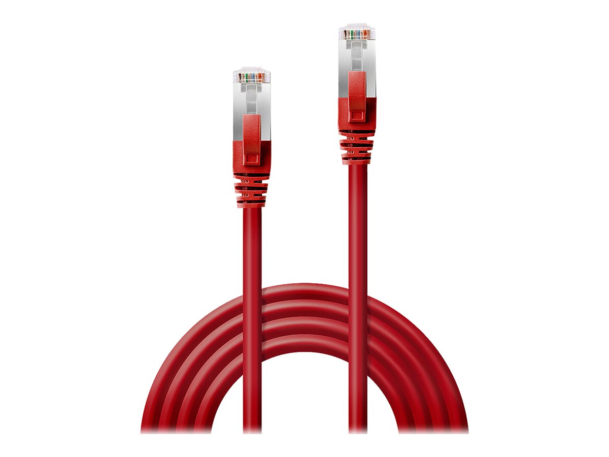 LINDY LINDY S/FTP Cat.6 Cable Red 2m LSOH incl. Testprotocol