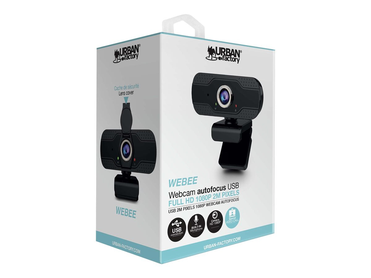 URBAN FACTORY URBAN FACTORY Webcam USB Full HD 1080P 2M Pixels Autofocus
