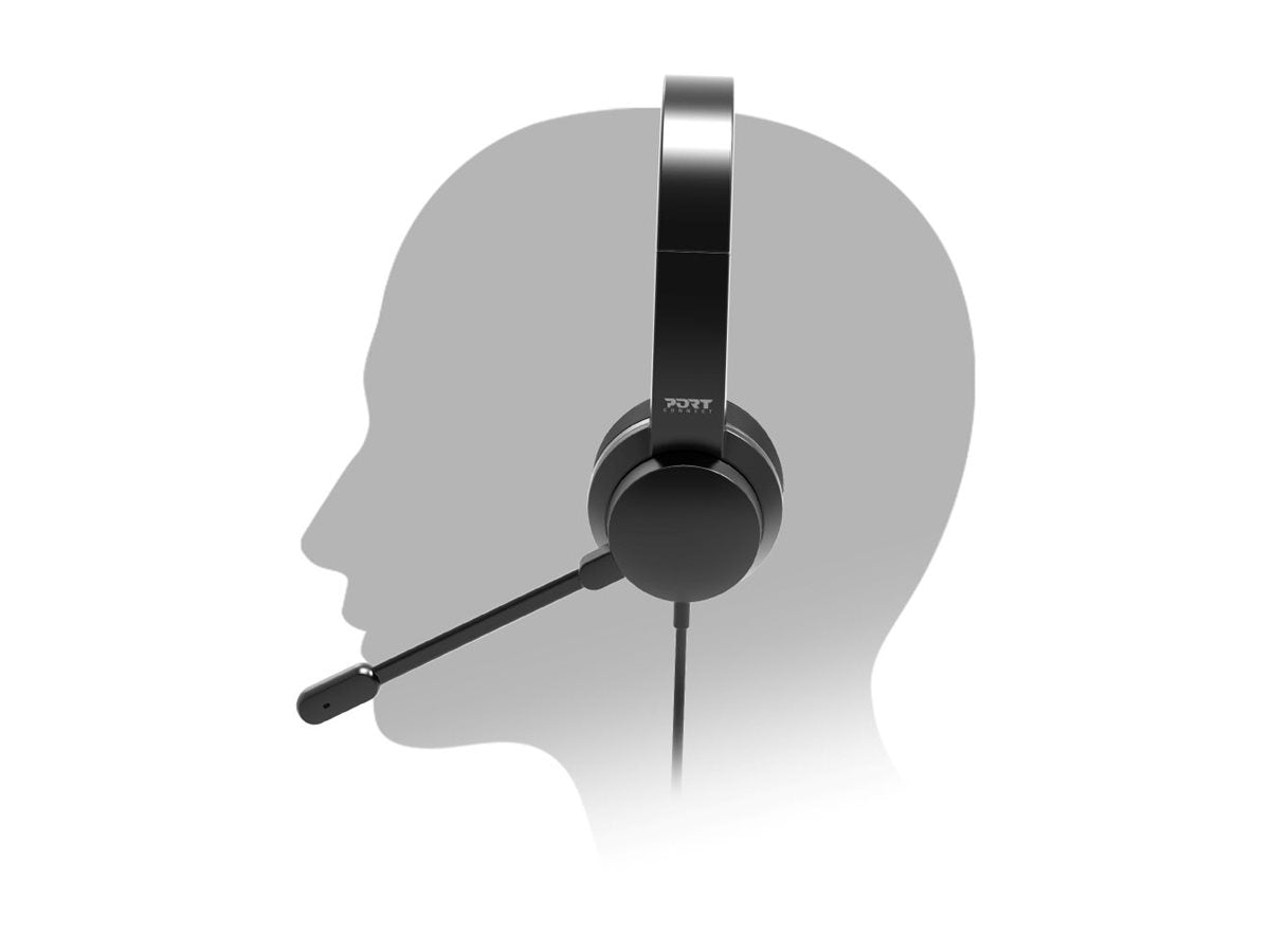 PORT DESIGNS Headset Comfort Office USB + Mic