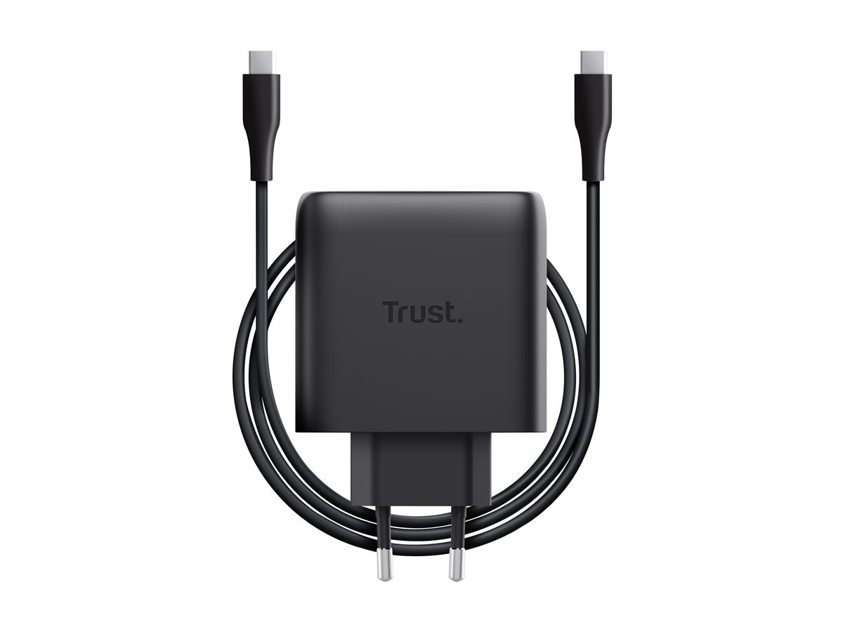TRUST TRUST Chargeur MAXO USB 65 watts GAN 4 ports 3 USB-C + 1 USB-A + câble noir