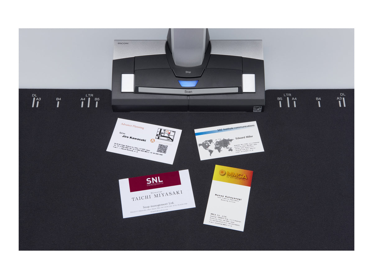 RICOH ScanSnap SV600 Contactless overhead document scanner capable of scanning A8 to A3 documents up to 30mm depth. Includes USB 2