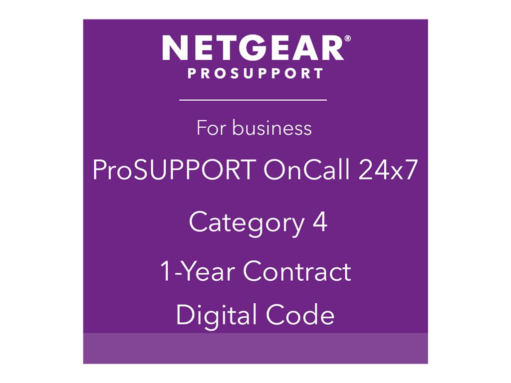 NETGEAR Pack ProSUPPORT 1 an OnCall 24/7 Catégorie 4
