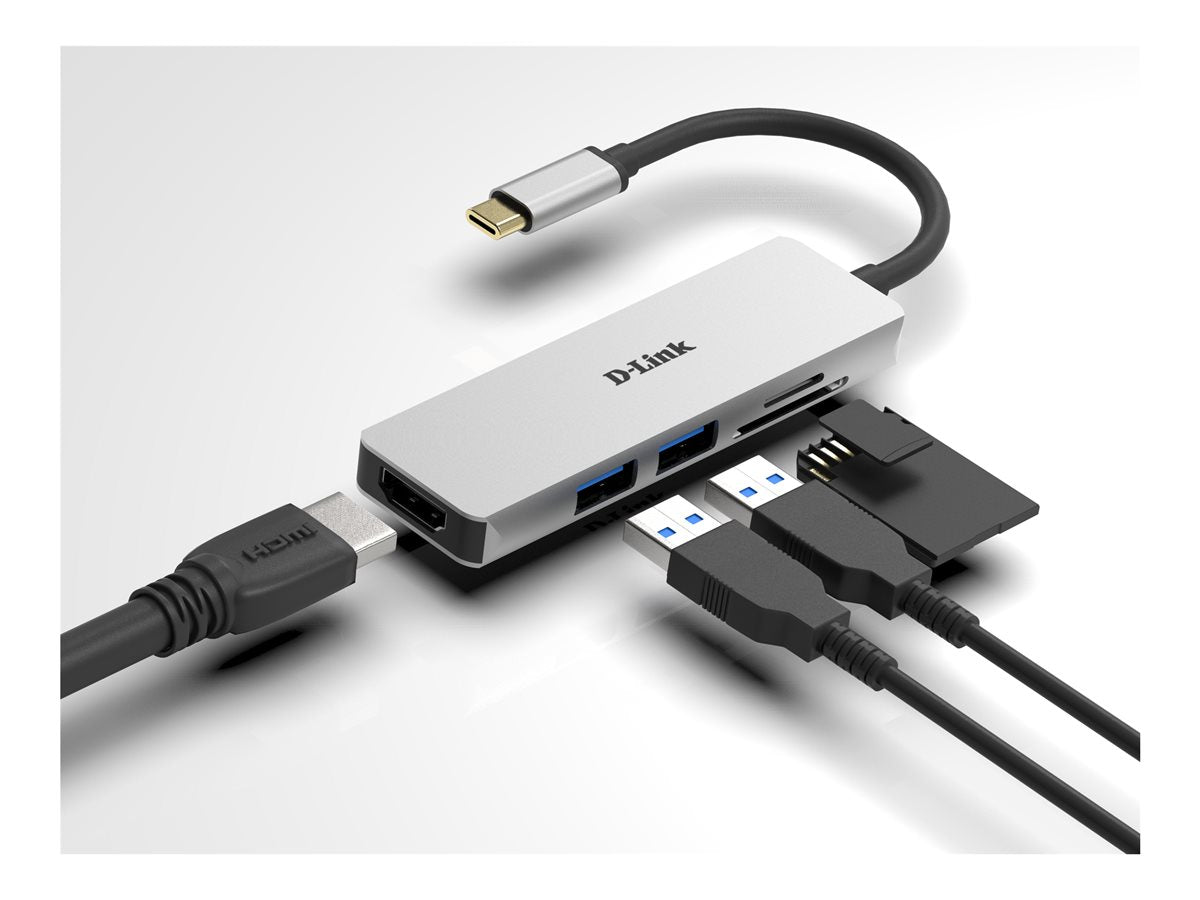 D-LINK D-LINK USB-C 5-in-1 HDMI SD /microSD card reader