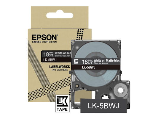 EPSON EPSON Matte Tape Black/White 18mm 8m LK-5BWJ