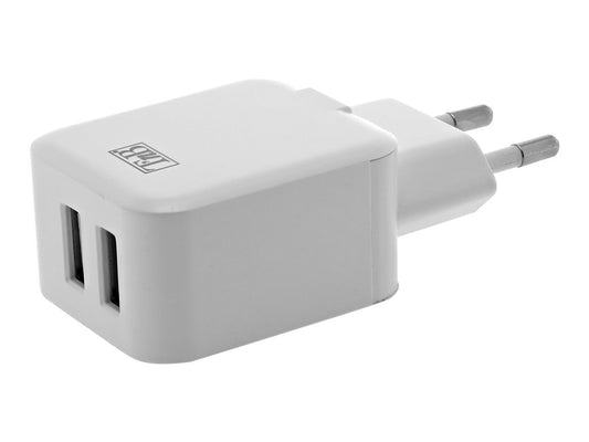 T'NB TNB 2.4A Mains 2 USB Charger White