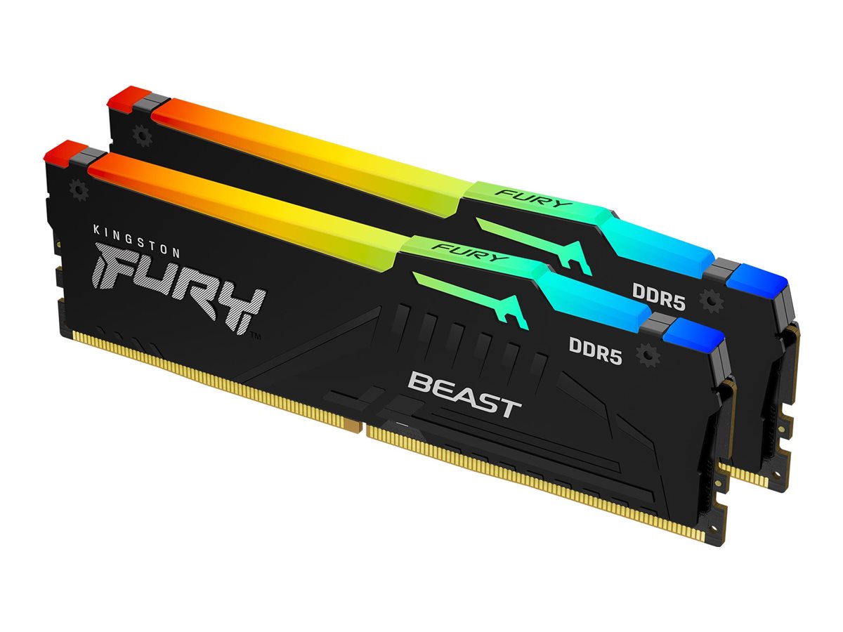 KINGSTON KINGSTON 32Go 6000MT/s DDR5 CL30 DIMM Kit of 2 FURY Beast RGB EXPO