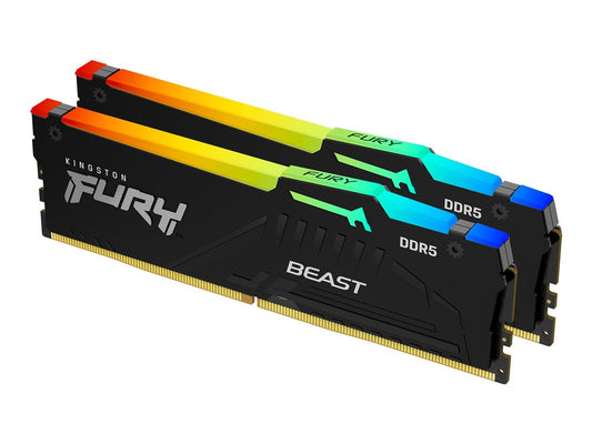 KINGSTON KINGSTON 32Go 6000MT/s DDR5 CL30 DIMM Kit of 2 FURY Beast RGB EXPO