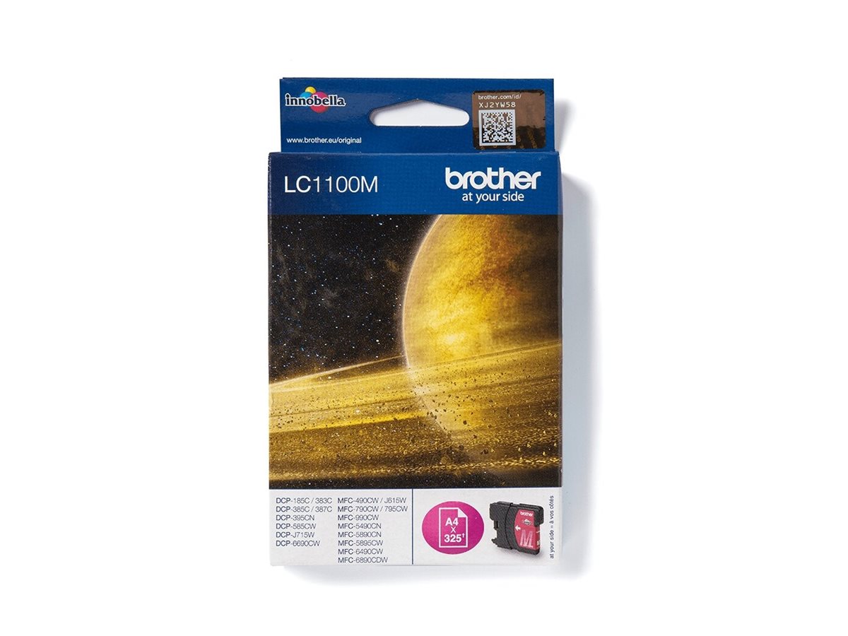 BROTHER LC-1100 cartouche d encre magenta capacité standard 7.5ml 325 pages pack de 1