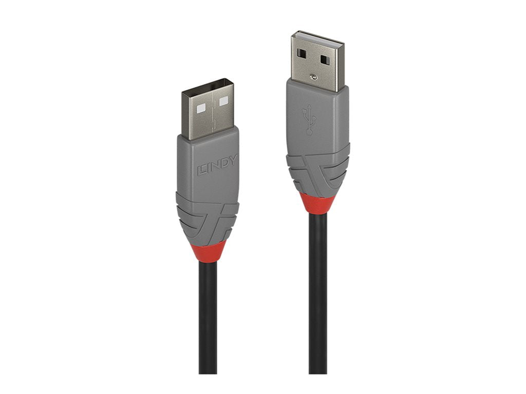 LINDY 0.2m USB 2.0 Type A Cable Anthra Line USB Type A Male to Male