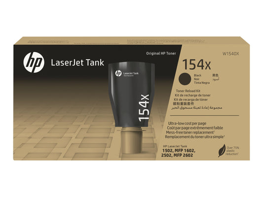 HP INC. HP 154X High Yield Black Original LaserJet Tank Toner Reload Kit