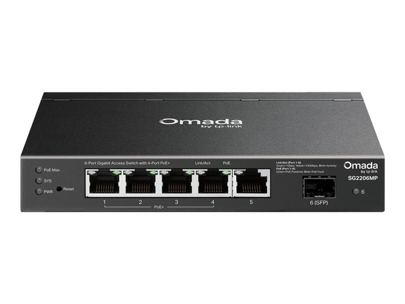 TP-LINK Omada Access 6-Port Gigabit Switch with 4-Port PoE+