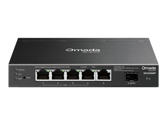 TP-LINK Omada Access 6-Port Gigabit Switch with 4-Port PoE+