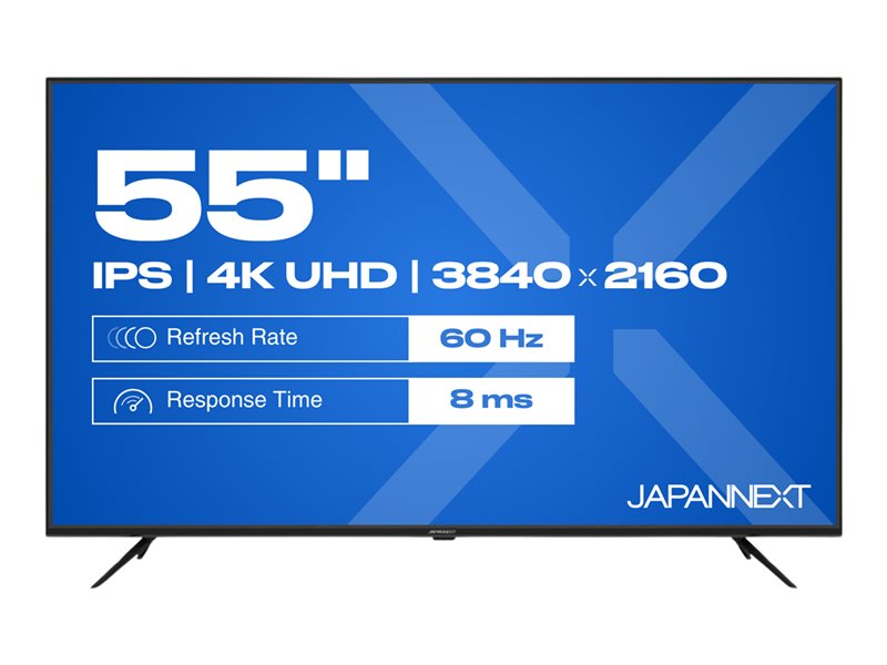 JAPANNEXT JAPANNEXT JN-IPS550UHD60F - Ecran 55p - 4K 3840x2160 UHD 60Hz - IPS - 320 cd/m2 - 1200:1 - HDR - HDMI x3 - télécommande - pieds