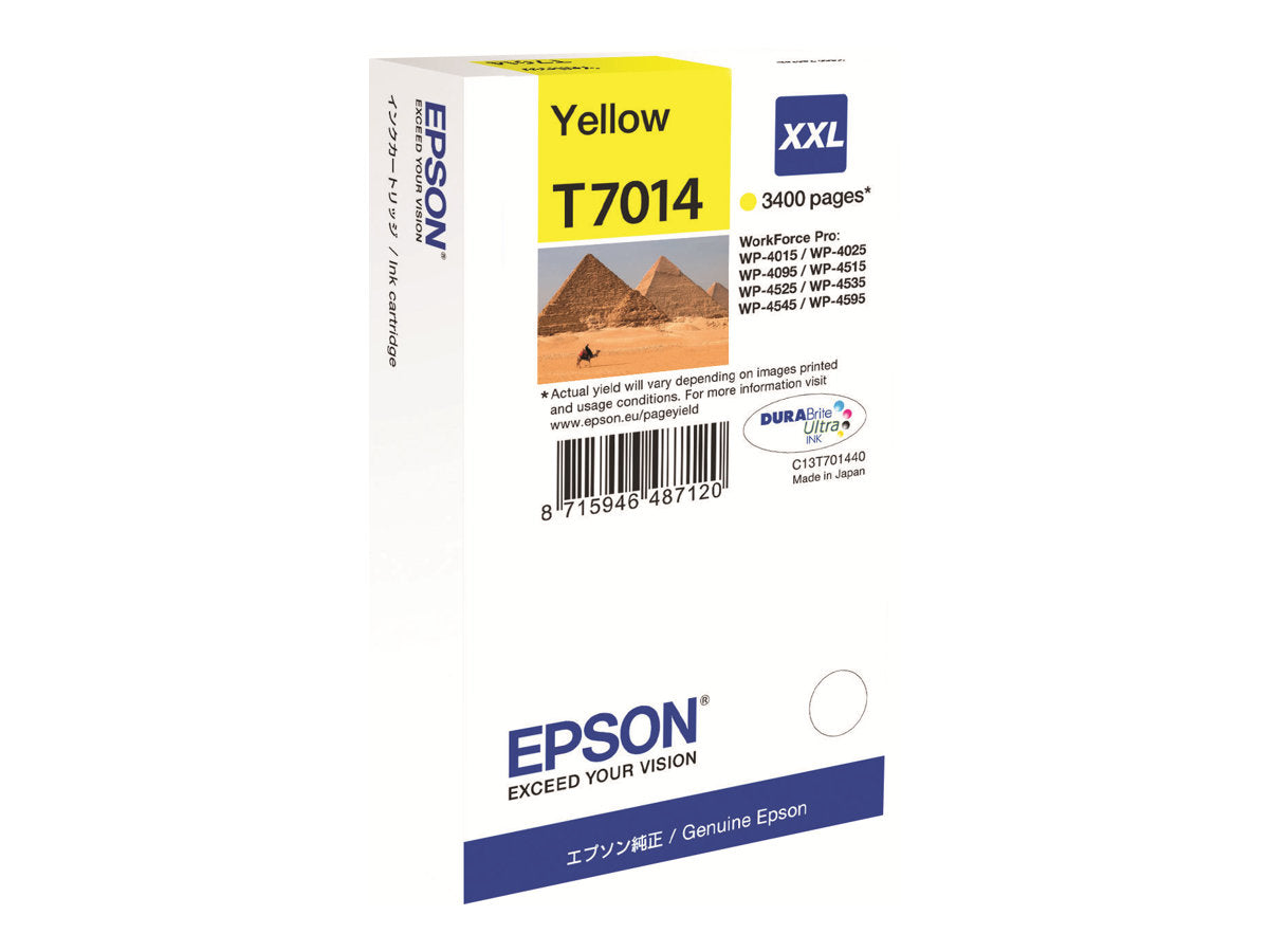 EPSON 1LB WP4000/4500 ink cartridge yellow extra high capacity 3.400 pages 1-pack blister without alarm