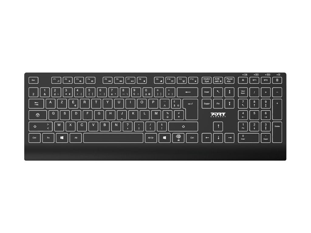 PORT DESIGNS PORT DESIGNS Keyboard Wireless - Luminated Rechargeable (FR)