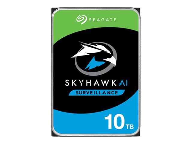 SEAGATE Surveillance AI Skyhawk 10TB HDD SATA 6Gb/s 256Mo cache 8.9cm 3.5p BLK