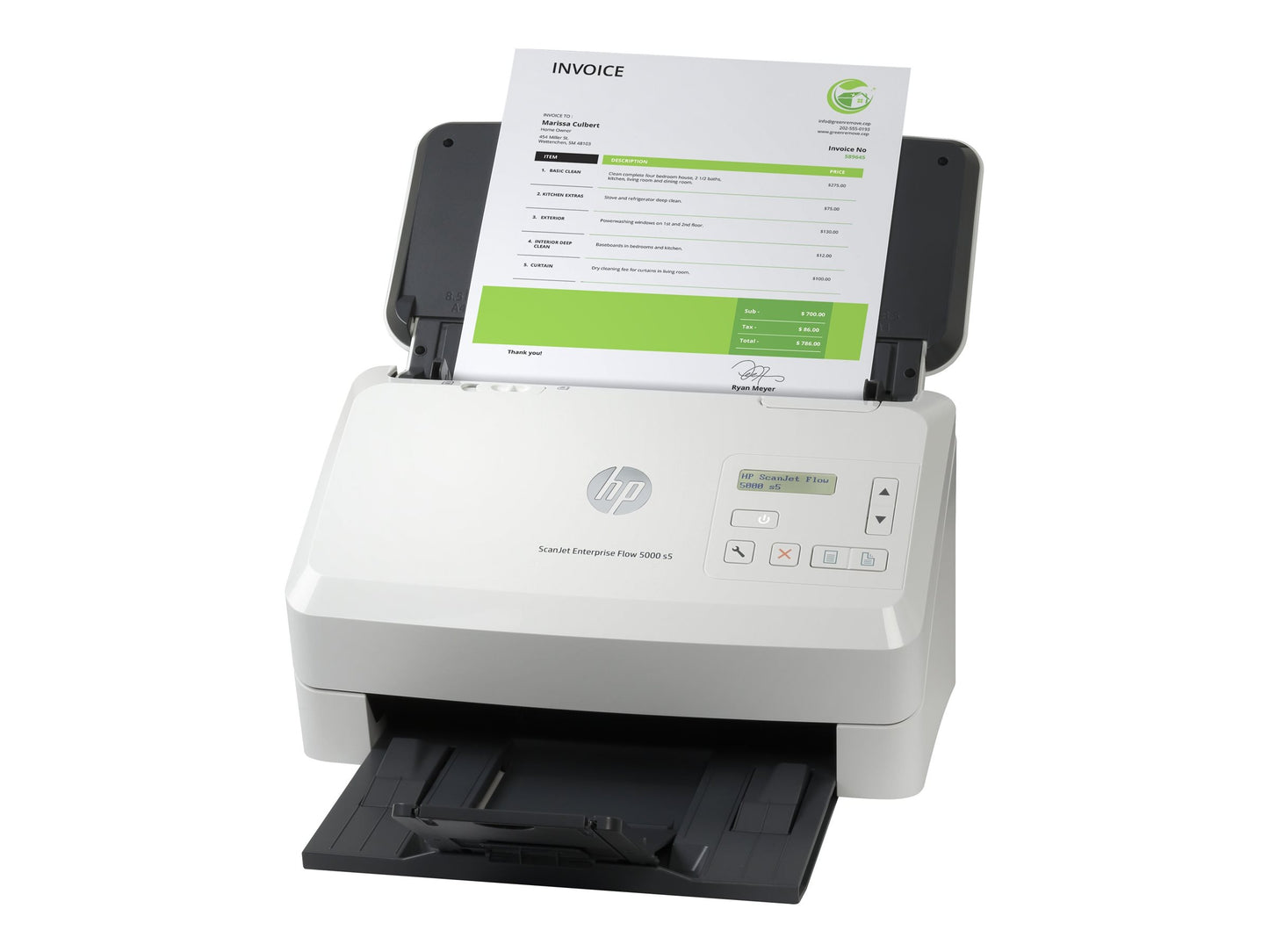 HP INC. HP ScanJet Enterprise Flow 5000 s5 Document scanner CMOS CIS Duplex 216x3100mm 600dpix600dpi 65ppm ADF 80sheets 7500scans