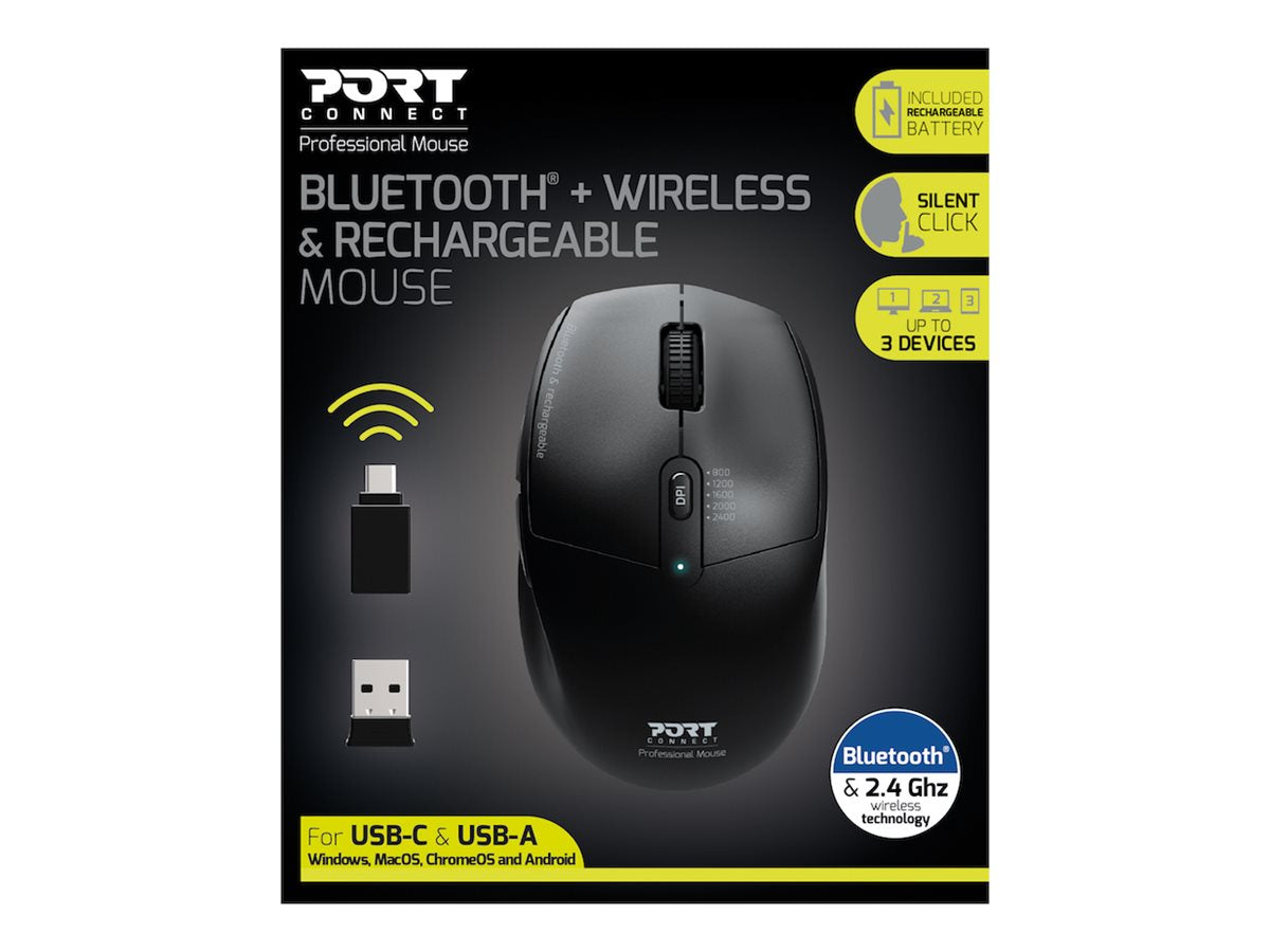 PORT DESIGNS Mouse Office Pro Rechargeable Bluetooth Combo