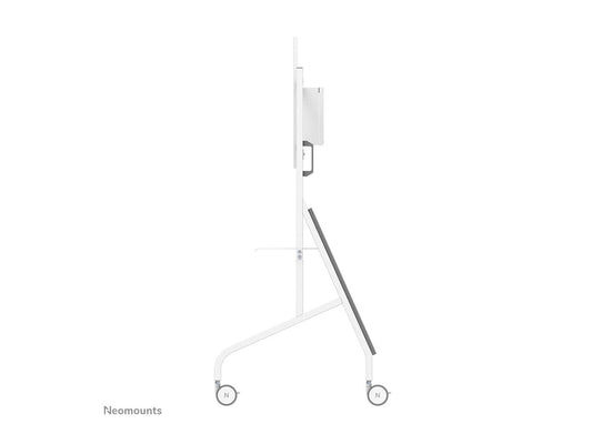 NEOMOUNTS FL50-575WH1 Support au sol mobile pour écran 65-110p - étagère multimédia incluse - installation rapide - TÜV