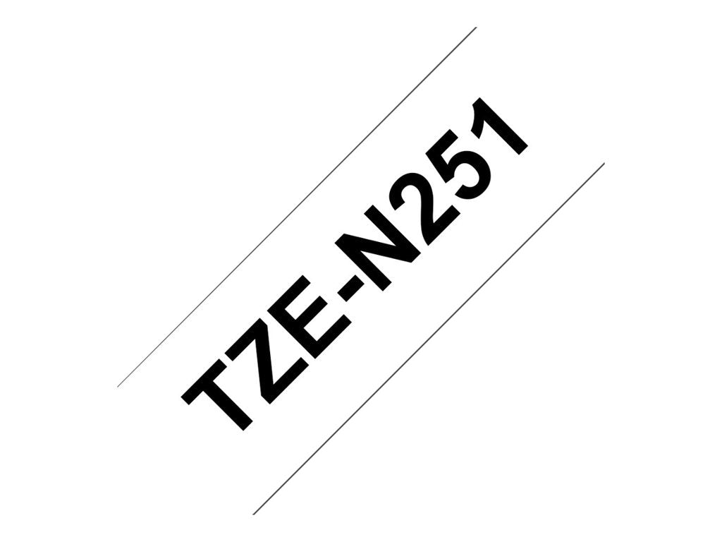 BROTHER P-TOUCH TZE-N251 noir sur blanc 24mm