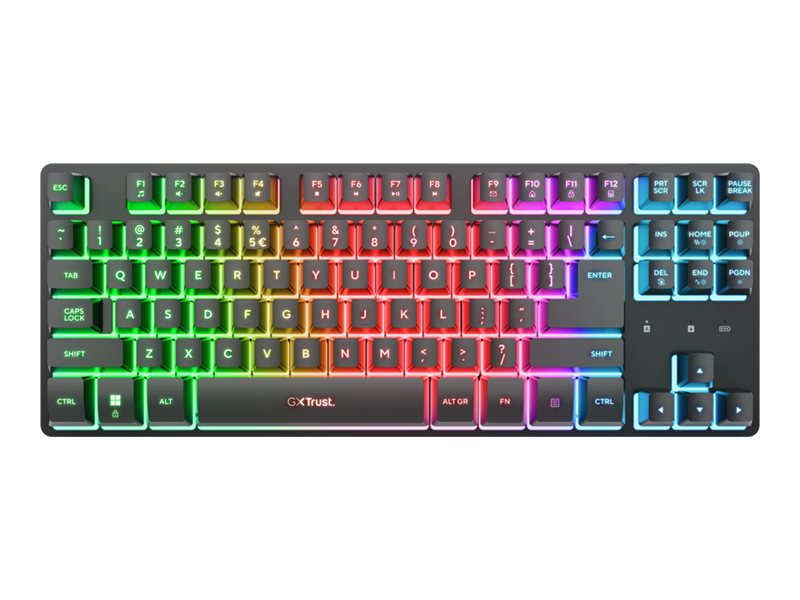 TRUST Clavier gaming sans fil THADO TKL noir
