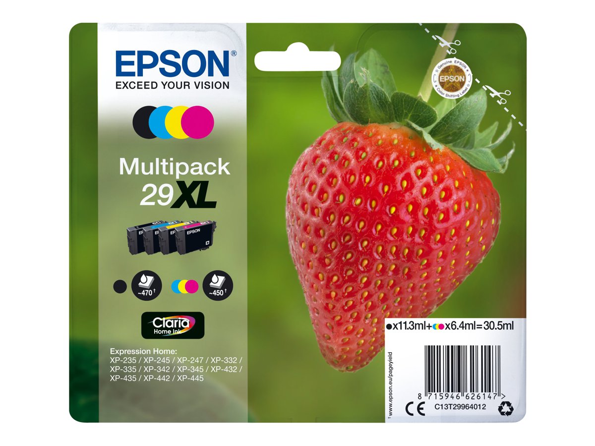 EPSON 1LB Multipack Fraise - Encre Claria Home Black Cyan Magenta Yellow XL w/s