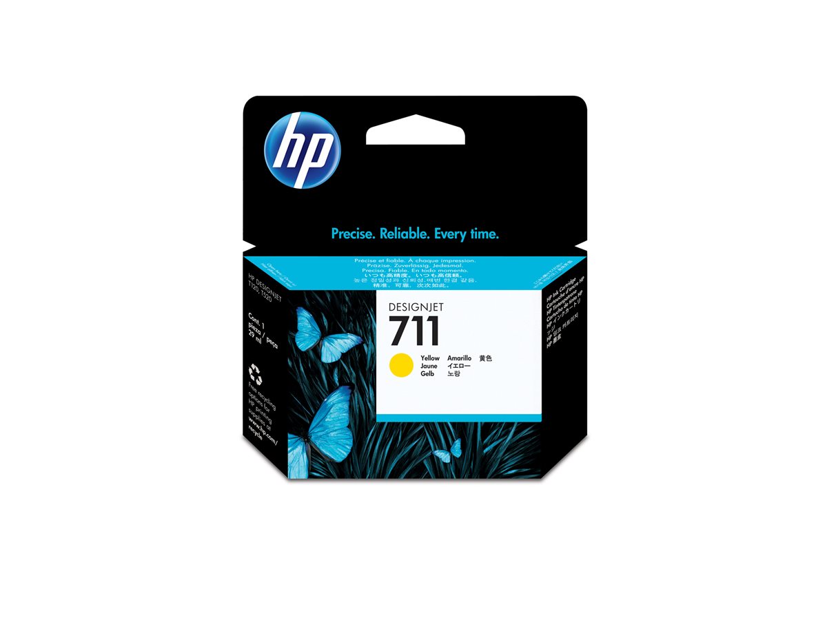 HP 711 original Ink cartridge CZ132A yellow standard capacity 29ml 1-pack