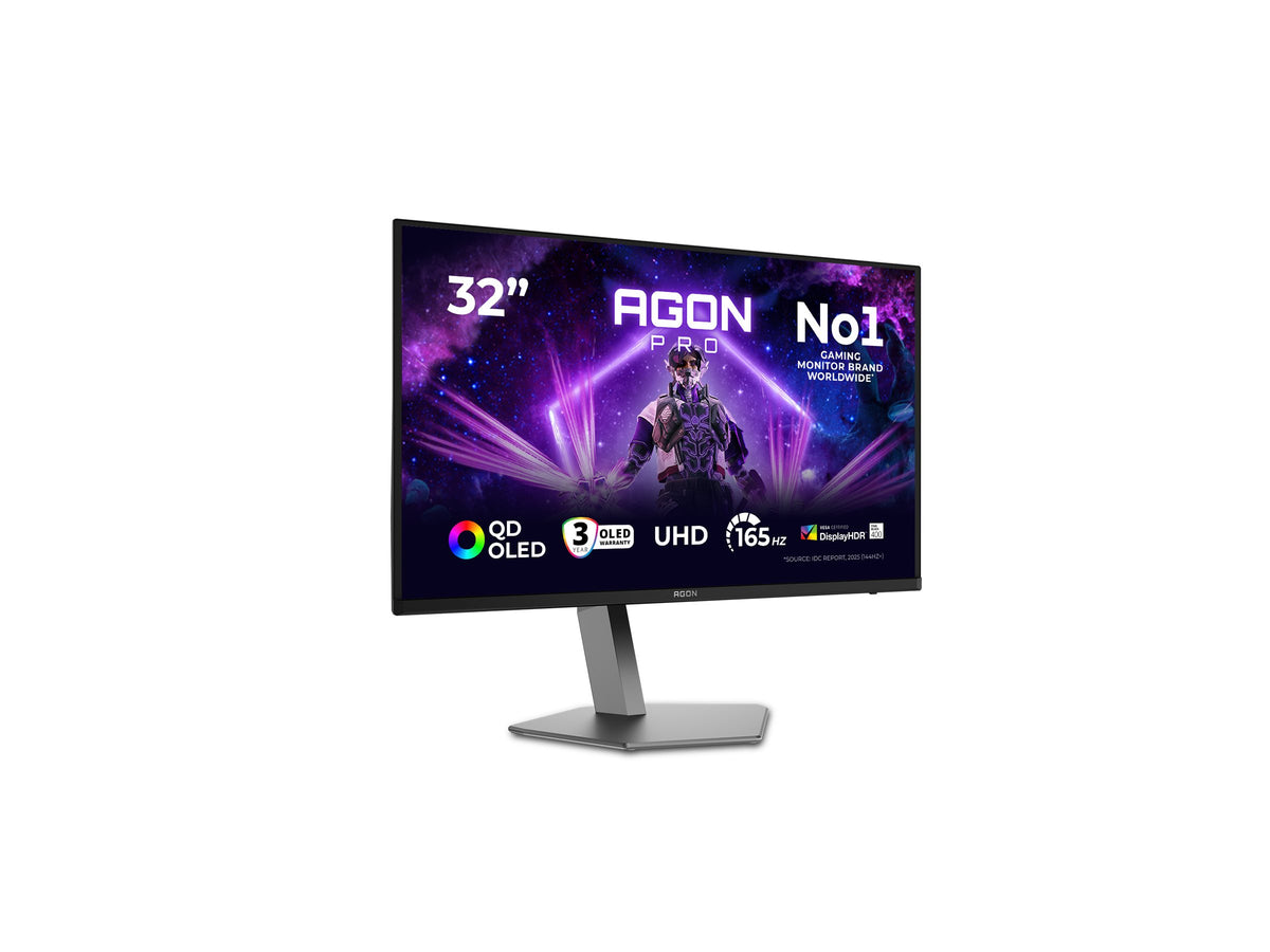 AOC INTERNATIONAL AOC AG326UD 31.5p 3840x2160 QD OLED 130mm AGON PRO QD OLED UHD 4K 31.5p 165Hz HDR TB400 HDMI2.1 3xUSB 3.2